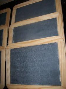Set of 6 Slate Chalkboards Chalk Board 8 x 6 Vintage Wood Frame Double Sided
