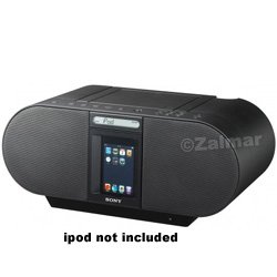 Sony ZS-S4iP CD Boombox with iPod and iPhone Dock in Black Sony ZS-S4iP CD Boombox with iPod and iPhone Dock in Black