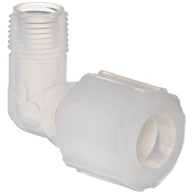 Parker Pargrip GAME-68 Compression Tube Fittings PFA Elbow 3/8" Tube OD X 1/2" NPT Male