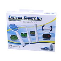 4 in 1 Sports Kit Pack for Wii (Tennis, Baseball Bat, Golf Pack and Steering Wheel Bundle)