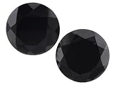 MIN 5.00CTW 8MM ROUND BLACK SPINEL SET OF 2