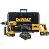 DEWALT DC988CA Heavy Duty 18-Volt Cordless 3-Tool Combo Kit, includes Hammer Drill, Reciprocating Saw, and Impact Driver