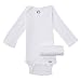 Gerber Long Sleeve Onesies 6-9M 2pk-White