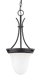 Nuvo Lighting 60/3364 Empire 1-Light Bell Pendant with Frosted Glass, Mahogany Bronze