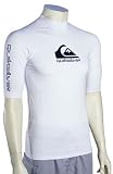 Sporting Goods : Quiksilver Lo-Pro SS Rash Guard - White