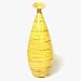 Handmade Ceramic Spun-Bamboo-Style Flower Vase / Table Art In High Gloss Yellow