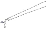 Solid Sterling Silver Lock & Key Anklet 9" chain
