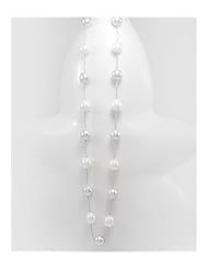 Japanese silk cord Dyed Mother of Pearls Necklace In Zinc