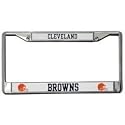 Cleveland Browns Chrome License Plate Frame (Black Lettering)