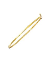 Fancy 14K Yellow Gold Bangle ( Length 7 Inch )