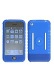 Apple iPhone 1st Gen (NOT for iPhone 3G) Blue Silicone Skin Cover Case & iPhone 1st Gen (NOT for iPhone 3G) Specifc Screen Protector Bundle