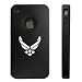 Apple iPhone 4 4S 4G Black Aluminum & Silicone Case Air Force