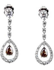18K White Gold Pair 06.00x04.00 Diamond Earrings