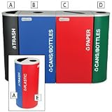 EX-CELL Kaleidoscope Collection Recycling Containers - Green