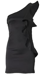 Polyester/Satin/Spandex Fall One Shoulder Short Asymmetric  Dress