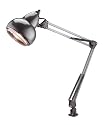 Holmes Metallic Architect Swing Arm Clamp-On Lamp, Black