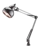 Holmes Metallic Architect Swing Arm Clamp-On Lamp, Black