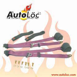 3 Point Retractable Plum Purple Seat Belt (1 Belt) Safety Seat Belts