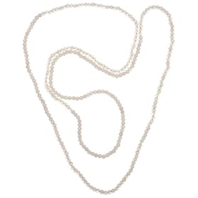 4mm Rose Quartz Long Bead Necklace, 50 by Amazon.com Collection