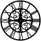 Giant 47.5 Inch Diameter Hand-crafted Tower Wall Clock (Roman Numerals, Ornamental Style)