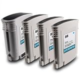 HP 88XL C9396AN, C9391AN, C9392AN, C9393AN Compatible Remanufactured Recylced Combo Pack - 1 Black, 1 Cyan, 1 Magenta, 1 Yellow Ink Cartridges