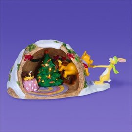 Pooh Christmas Figurine With Help From a Friend Pooh Christmas Figurine With Help From a Friend
