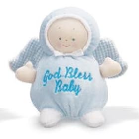 Baby GUND God Bless Baby Plush Angel Rattle