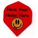 Red Smiley Personalised Dart Flights X 10 Sets CKN34
