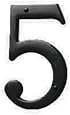 Baldwin 90675.102.CD Solid Brass House Number 5, Oil Rubbed Bronze