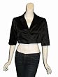 BRUNYA Silk Bolero Jacket in Black