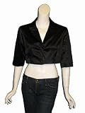 BRUNYA Silk Bolero Jacket in Black