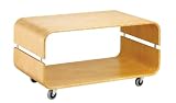 Rolling Coffee Table - Contour Series Natural Finish