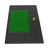 Confidence Golf Chip & Drive Mat - 2 ft Rubber/Turf Area & rubber tee