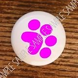 DOGS CANINE FUCHSIA PAW PRINT DOG DRAWER PULLS KNOBS