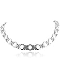 Sterling Silver High Polish Bold-Cut XOXO Love, Hugs and Kisses Necklace