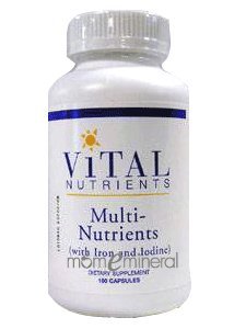 Multi-Nutrients w/ Iron & Iodine 180 by Vital Nutrients