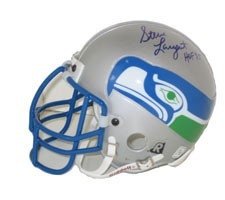 Steve Largent Autographed/Hand Signed Seattle Seahawks Authentic Throwback Mini Helmet HOF 95- minor