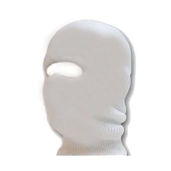New White Balaclava One Hole Ski Mask by Gravity