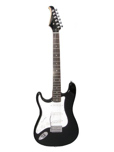 Silvertone Revolver Electric Guitar, Left Handed, Black
