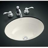 KOHLER K-2205-96 Caxton Undercounter Lavatory with Center Drain, Biscuit