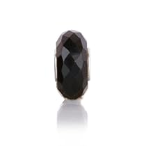 Bling Jewelry .925 Sterling Silver Black Crystal Bead Compatible with Pandora Bead Bracelet