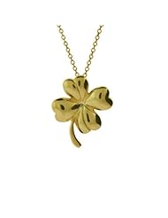 Good Luck Gold Vermeil Four Leaf Clover Pendant