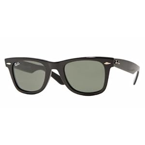 Ray-Ban RB 2140-901 Black Outsiders Original Wayfarers Sunglasses with Grey G-15XLT Lenses - 54mm