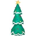 Gemmy Airblown Holiday Inflatable 7 Foot/ Feet Tall - Snow Frosted Decorated Christmas Tree