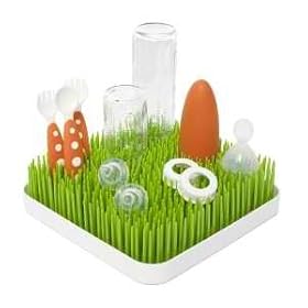 Boon Grass Countertop Drying Rack Spring Green and White