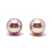 [Lightning Sale] Pink AAA Round 6.5-7.0mm Cultured Freshwater Pearls Pair (Half-Drilled)