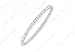 Diamond Eternity Bangle : 18K White Gold - 3.00 CT title=