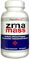 ZMA Mass - 90 Capsules ZMA Testosterone Booster Anabolic Mineral Support Formula Magnesium, Zinc & Vitamin B6