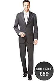 Notch Lapel 2 Button Twill Jacket