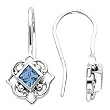 14K White Gold London Blue Topaz Earrings